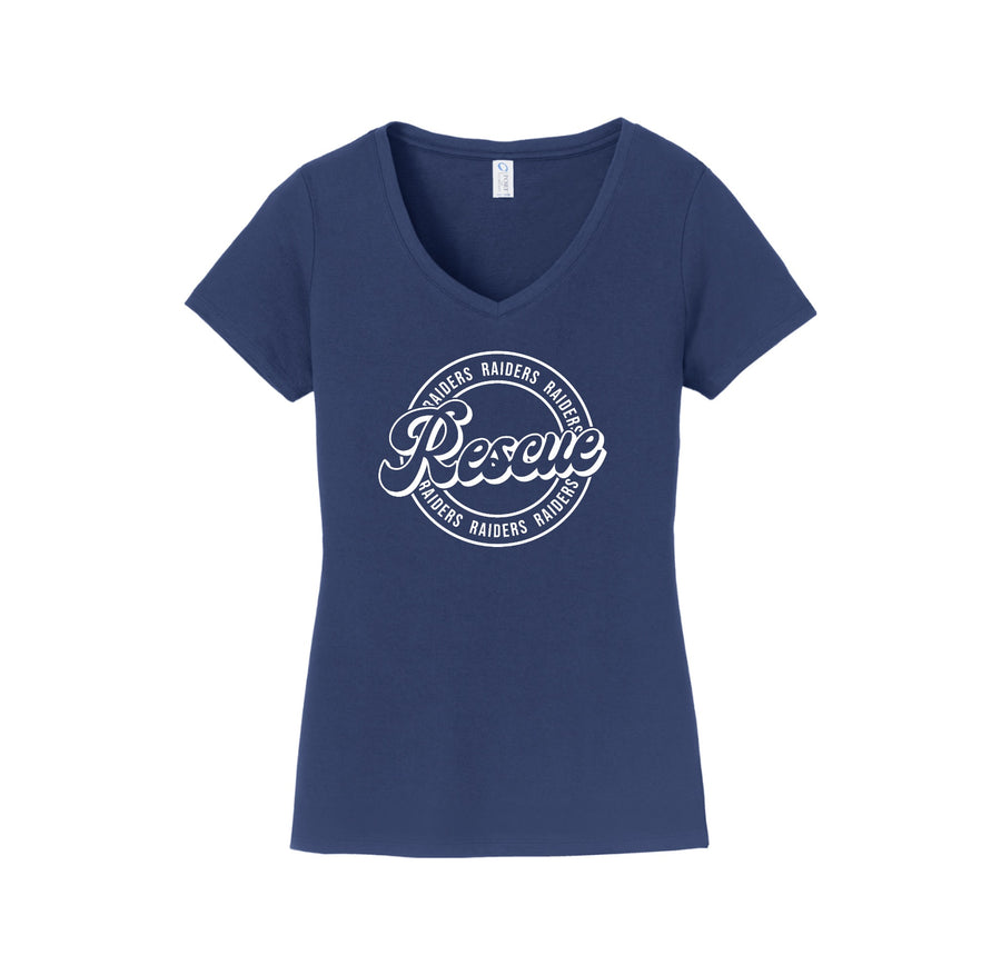 Rescue Elementary Spirit Wear 2024/25 On-Demand-Womens Fan Favorite V-Neck Tee On-Demand Circle Logo