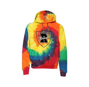 Rescue Elementary Spirit Wear 2024/25 On-Demand-Adult Unisex Tie-Dye Hoodie On-Demand Shield Logo