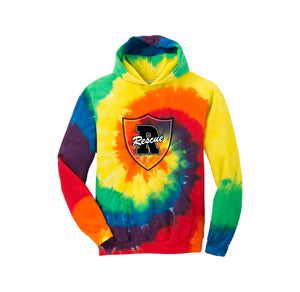 Rescue Elementary Spirit Wear 2024/25 On-Demand-Youth Unisex Tie-Dye Hoodie On-Demand Shield Logo