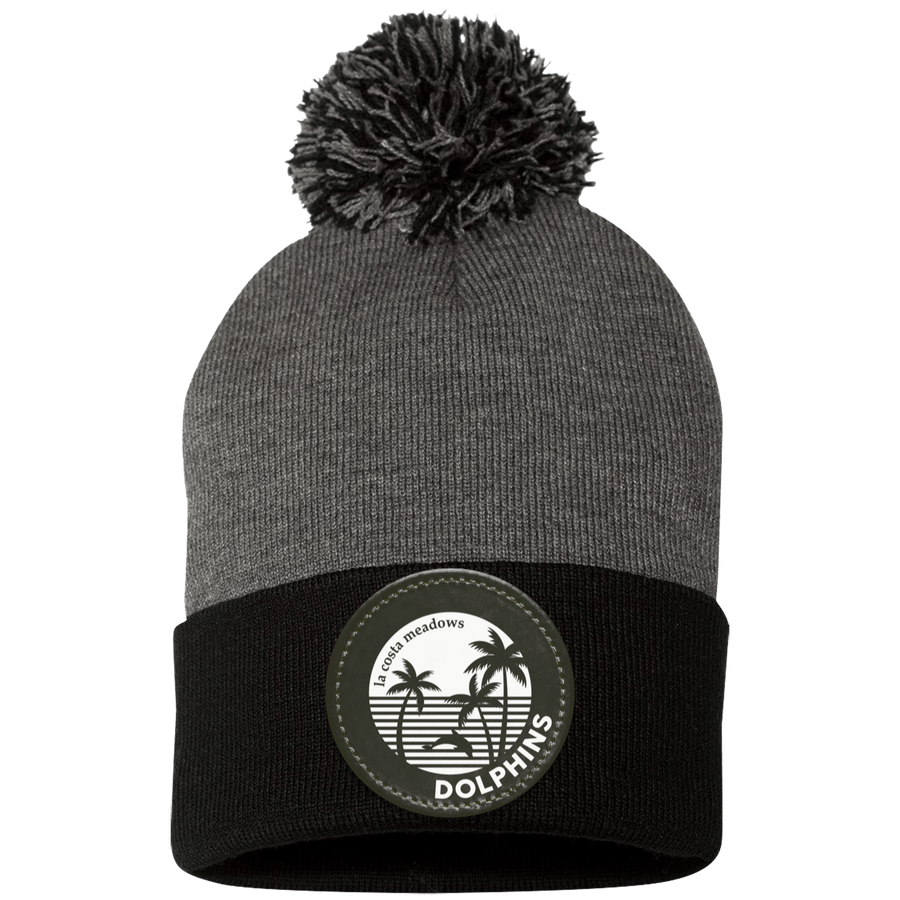 La Costa Meadows-SP15 Pom Pom Knit Cap - Circle Patch