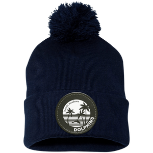 La Costa Meadows-SP15 Pom Pom Knit Cap - Circle Patch