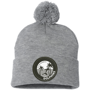 La Costa Meadows-SP15 Pom Pom Knit Cap - Circle Patch