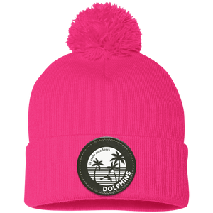 La Costa Meadows-SP15 Pom Pom Knit Cap - Circle Patch