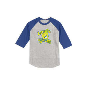 Lincoln Lion Elementary Spirit Wear 2024-25 On-Demand-Adult Unisex Baseball Tee On-Demand Lion Strong