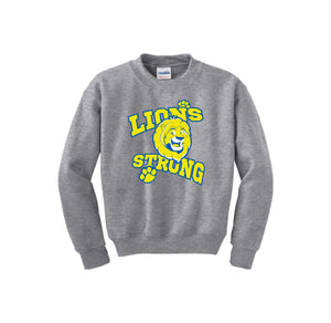 Lincoln Lion Elementary Spirit Wear 2024-25 On-Demand-Youth Unisex Crewneck Sweatshirt On-Demand Lion Strong