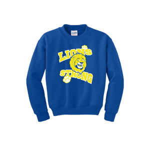 Lincoln Lion Elementary Spirit Wear 2024-25 On-Demand-Youth Unisex Crewneck Sweatshirt On-Demand Lion Strong