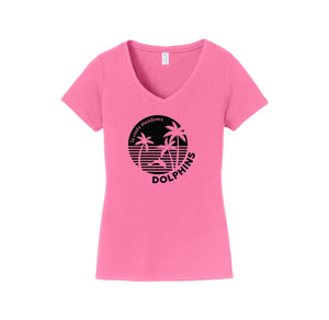 La Costa Meadows-Womens Fan Favorite V-Neck Tee On-Demand Center Chest Black