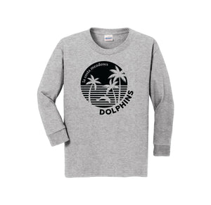 La Costa Meadows-Youth Unisex Long Sleeve Tee On-Demand Center Chest Black