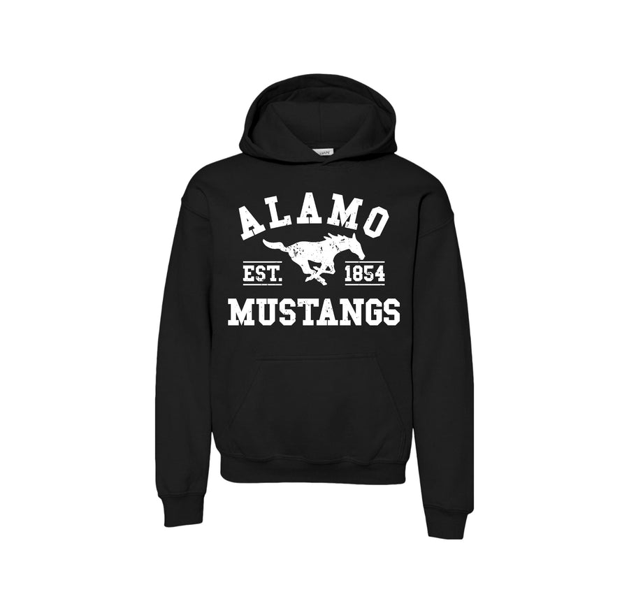 Alamo STUDENT-Youth Unisex Hoodie On-Demand White Logo