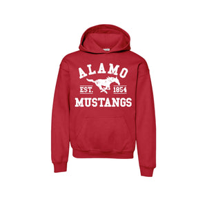 Alamo STUDENT-Youth Unisex Hoodie On-Demand White Logo