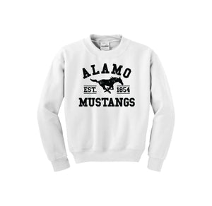 Alamo STUDENT-Youth Unisex Crewneck Sweatshirt On-Demand Black Logo