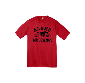 Alamo STUDENT-Youth Unisex Dri-Fit Shirt On-Demand Black Logo