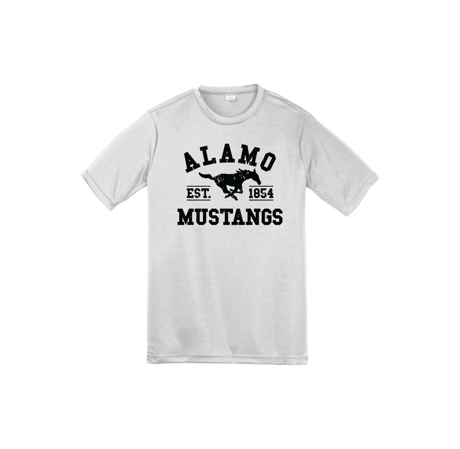 Alamo STUDENT-Youth Unisex Dri-Fit Shirt On-Demand Black Logo