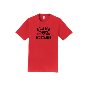 Alamo Mustangs Teacher Store-Adult Unisex Fan Favorite Premium Tee On-Demand Black Logo