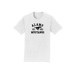 Alamo Mustangs Teacher Store-Adult Unisex Fan Favorite Premium Tee On-Demand Black Logo