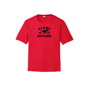 Alamo Mustangs Teacher Store-Adult Unisex Dri-Fit Shirt On-Demand Black Logo