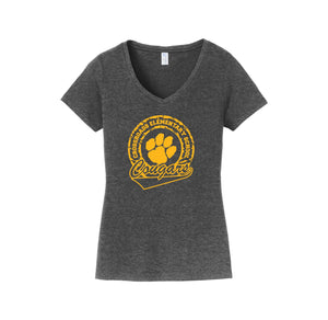 Crossroads Elm-Womens Fan Favorite V-Neck Tee On-Demand Circle Logo