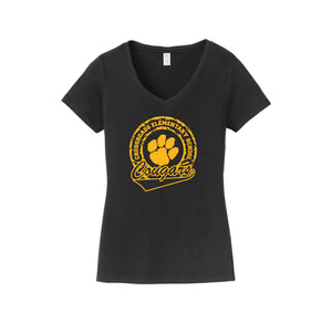 Crossroads Elm-Womens Fan Favorite V-Neck Tee On-Demand Circle Logo