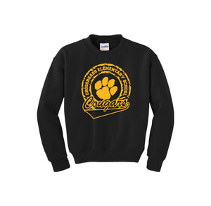 Crossroads Elm-Youth Unisex Crewneck Sweatshirt On-Demand Circle Logo