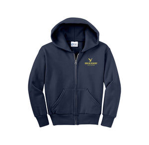 Emblem Academy Spirit Wear 2024-25 On-Demand-Youth Unisex Full-Zip Hooded Sweatshirt On-Demand