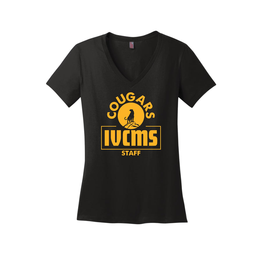 Itliong-Vera Cruz Middle School STAFF Store-District Womens Perfect Weight V-Neck Tee On-Demand