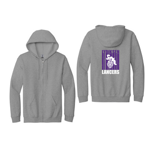 Lydiksen Elementary Spirit Wear 2024/25 On-Demand-Adult Unisex Full-Zip Hooded Sweatshirt Stripe