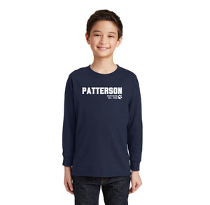 Patterson Elementary Spirit Wear 2024-25 On Demand Store-Youth Unisex Long Sleeve Tee Center Chest Only