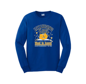 Alcott Elementary-Adult Unisex Long Sleeve Tee On-Demand Inquiring Cat Logo