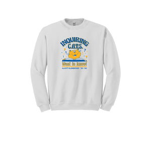 Alcott Elementary-Adult Unisex Crewneck Sweatshirt On-Demand Inquiring Cat Logo