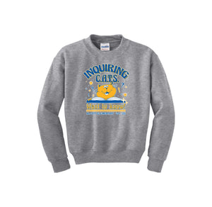 Alcott Elementary-Youth Unisex Crewneck Sweatshirt On-Demand Inquiring Cat Logo