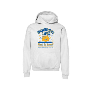 Alcott Elementary Spirit Wear 2024-25 On-Demand-Youth Unisex Hoodie On-Demand Inquiring Cat Logo