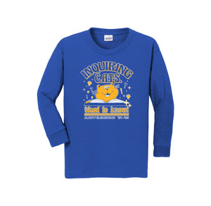 Alcott Elementary-Youth Unisex Long Sleeve Tee On-Demand Inquiring Cat Logo