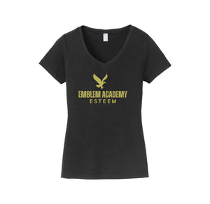 Emblem Academy Spirit Wear 2024-25 On-Demand-Womens Fan Favorite V-Neck Tee On-Demand