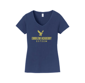 Emblem Academy Spirit Wear 2024-25 On-Demand-Womens Fan Favorite V-Neck Tee On-Demand