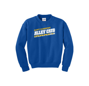 Alcott Elementary-Youth Unisex Crewneck Sweatshirt On-Demand Alley Stripe Logo