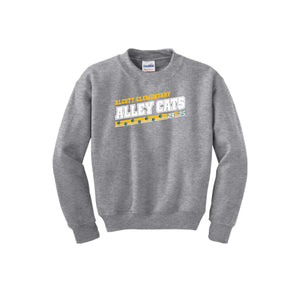 Alcott Elementary-Youth Unisex Crewneck Sweatshirt On-Demand Alley Stripe Logo