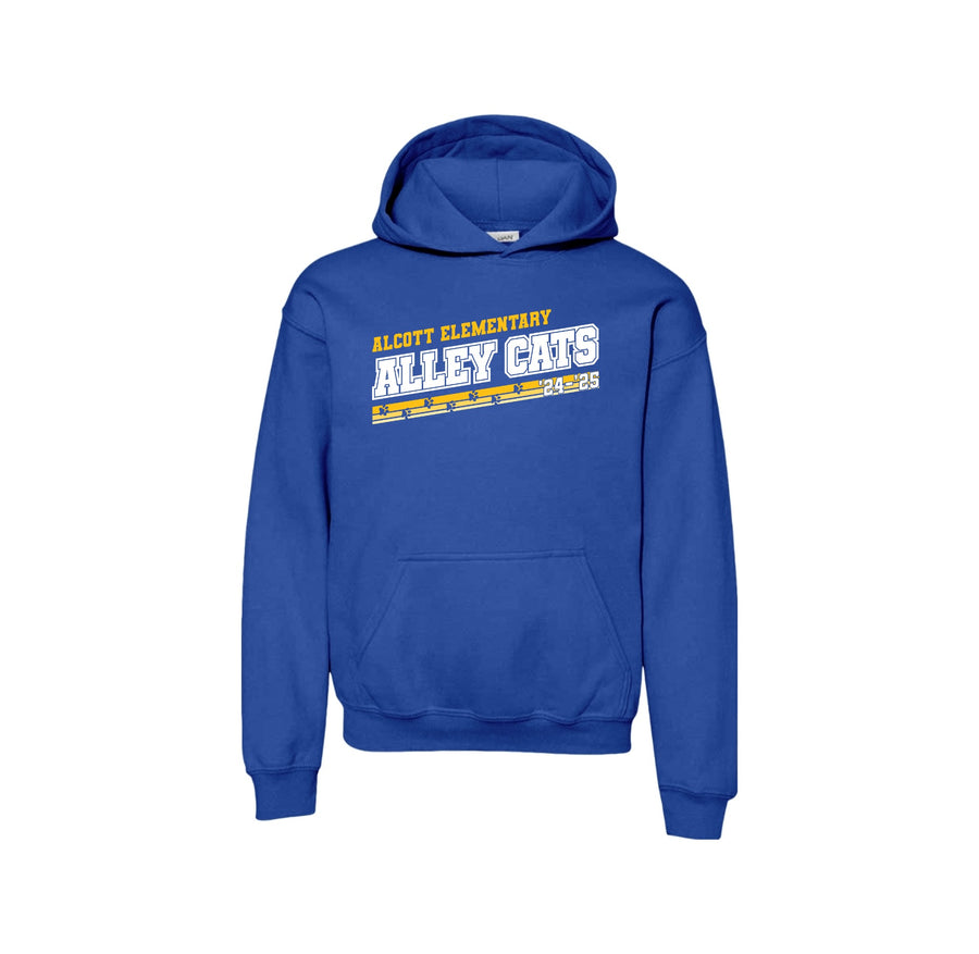 Alcott Elementary-Youth Unisex Hoodie On-Demand Alley Stripe Logo