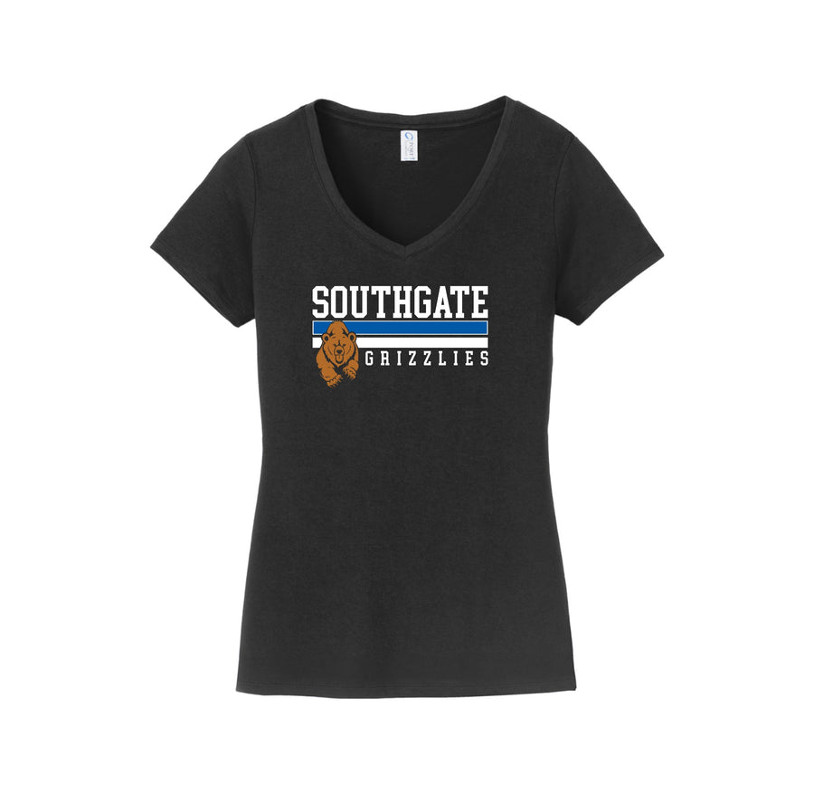 Southgate Elementary Spirit Wear 2024-25 On-Demand-Womens Fan Favorite V-Neck Tee On-Demand Stripe