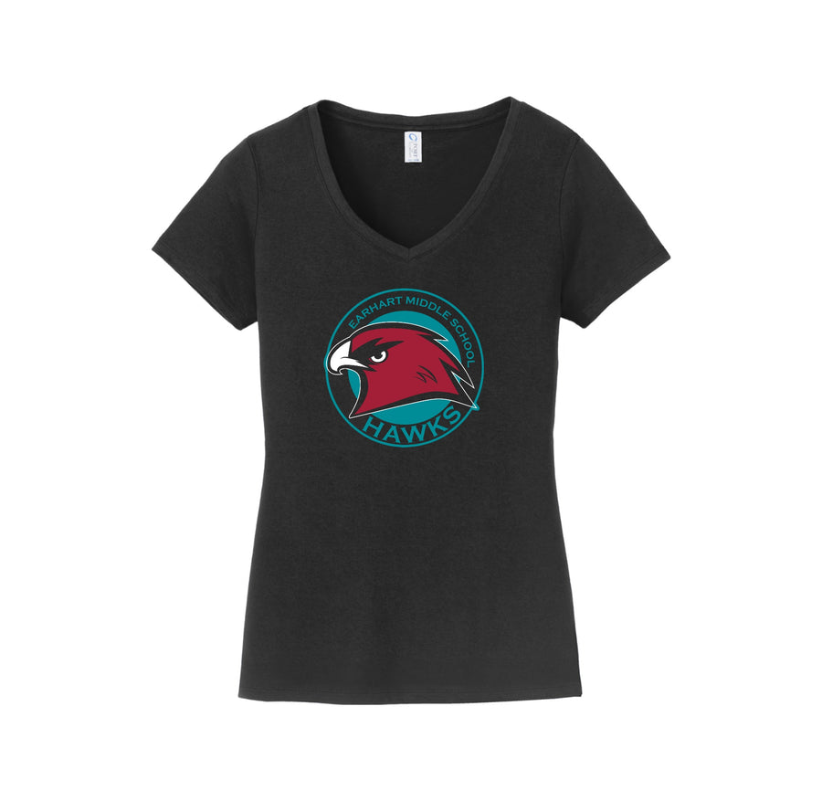 Amelia Earhart Spirit Wear-Women's Fan Favorite V-Neck Tee On-Demand_Standard