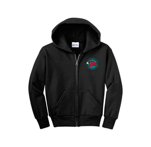 Amelia Earhart Spirit Wear-Youth Unisex Full-Zip Hooded Sweatshirt On-Demand_Standard