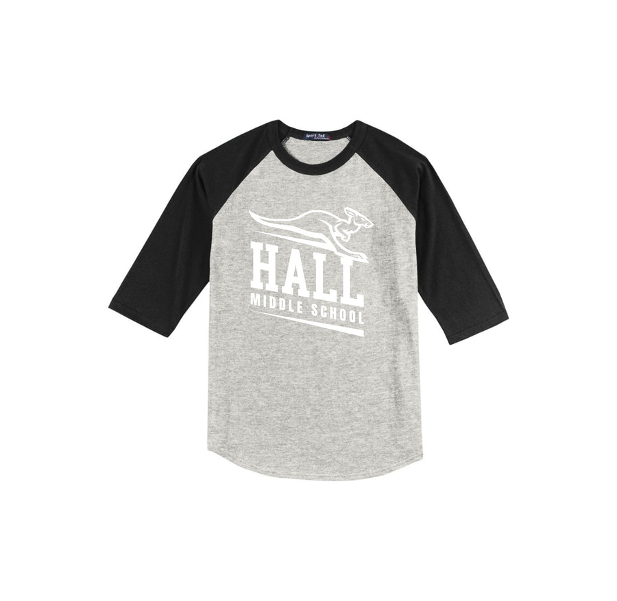 Shirley Hall Middle School-Youth Unisex Baseball Tee On-Demand_Standard