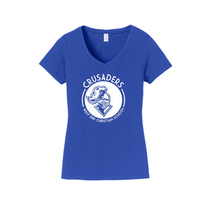 West End Christian Spirit Wear-Womens Fan Favorite V-Neck Tee On-Demand