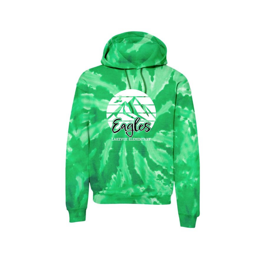 Lakevue Elementary On Demand-Adult Unisex Tie-Dye Hoodie On-Demand Mountain Logo