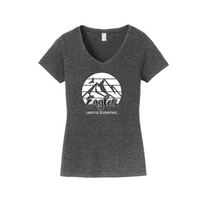 Lakevue Elementary On Demand-Womens Fan Favorite V-Neck Tee On-Demand Mountain Logo