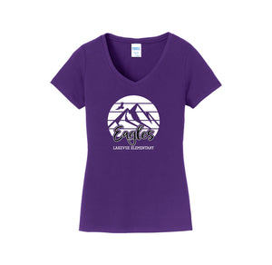 Lakevue Elementary On Demand-Womens Fan Favorite V-Neck Tee On-Demand Mountain Logo