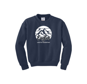 Lakevue Elementary On Demand-Youth Unisex Crewneck Sweatshirt On-Demand Mountain Logo