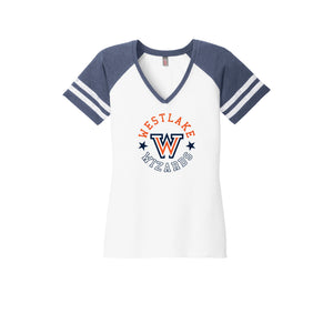 Westlake Elementary Spirit Wear 2024-25 On Demand-Womens Premium Game V-Neck Tee On-Demand Star Logo