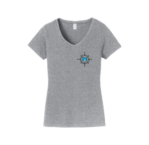 WAES-Womens Fan Favorite V-Neck Tee On-Demand Compass Logo