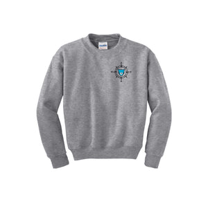 WAES-Youth Unisex Crewneck Sweatshirt On-Demand Compass Logo