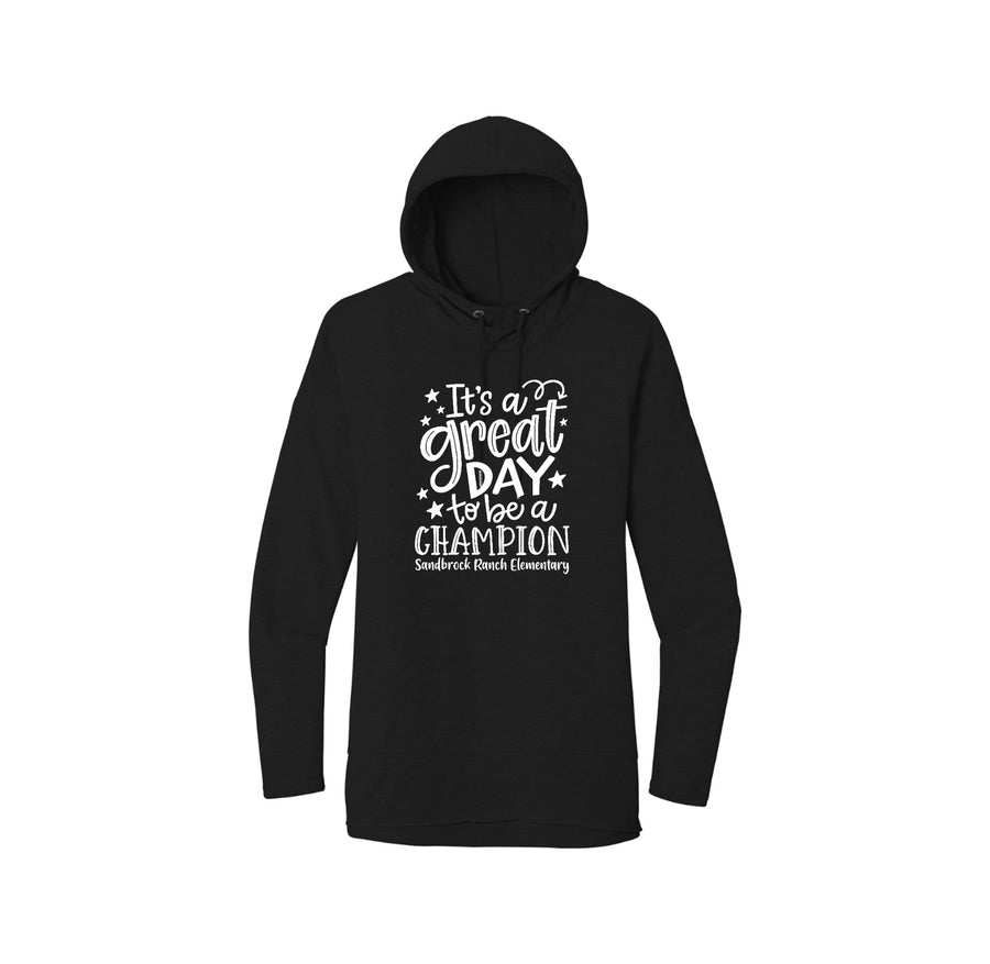 Sandbrock Ranch Spirit Wear-Womens Premium Featherweight French Terry Hoodie On-Demand Great Day